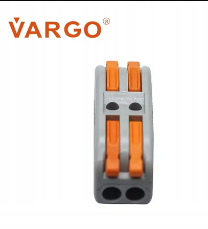 SZYBKOZŁĄCZKA KOSTKA ELEKTRYCZNA ZŁĄCZKA ZACISK 2/2 PRZEWÓD VARGO