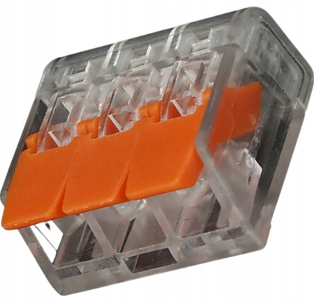 50 x SZYBKOZŁĄCZKA ZŁĄCZKA ELEKTRYCZNA KOSTKA VARGO DO KABLI 3 ZACISKI