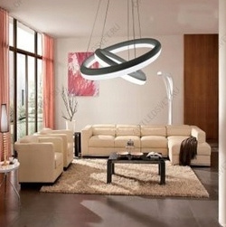 LAMPA SUFITOWA LAMPA WISZĄCA DWA PIERŚCIENIE LED BIAŁA PW 80W 4500K IP20