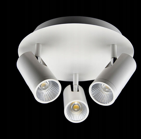 LAMPA KINKIEY TUBA CZARNA POTRÓJNA LED PWL 3x5W 4000K IP20