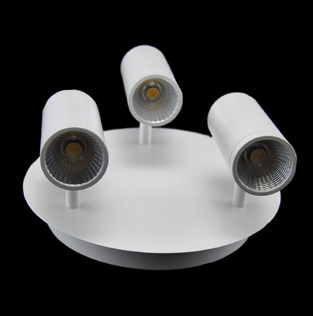 LAMPA KINKIEY TUBA CZARNA POTRÓJNA LED PWL 3x5W 4000K IP20