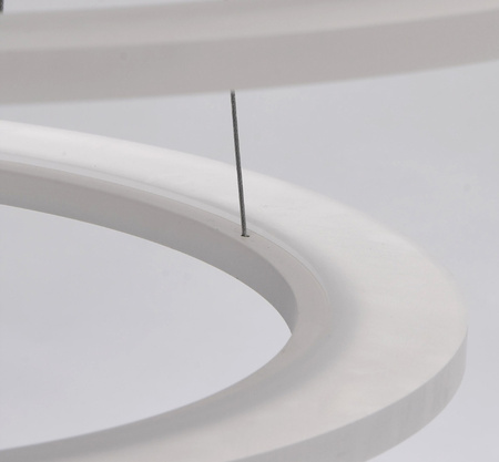 LAMPA SUFITOWA LAMPA WISZĄCA DWA PIERŚCIENIE LED BIAŁA PW 50W 4500K IP20