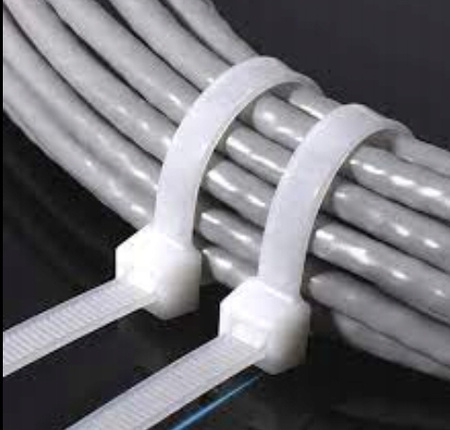 BARDZO MOCNE OPASKI ZACISKOWE TRYTYTKI TRYTKI KABLOWE BIAŁE 5×250mm 100SZT