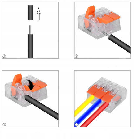 10 x SZYBKOZŁĄCZKA ZŁĄCZKA ELEKTRYCZNA KOSTKA VARGO DO KABLI 3 ZACISKI