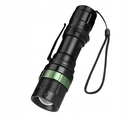 LATARKA LED VARGO MOCNA AKUMULATOROWA WIELOFUNKCYJNA CZARNA