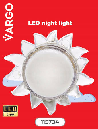 LAMPKA NOCNA LED VARGO WIELOKOLOROWA