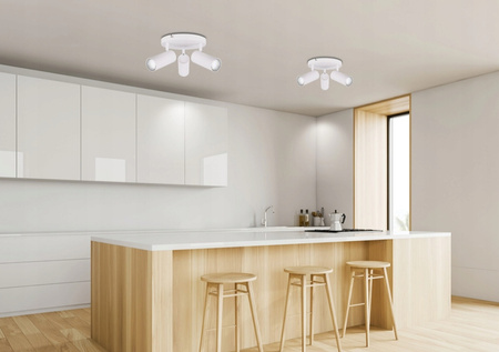 LAMPA KINKIEY TUBA CZARNA POTRÓJNA LED PWL 3x5W 4000K IP20