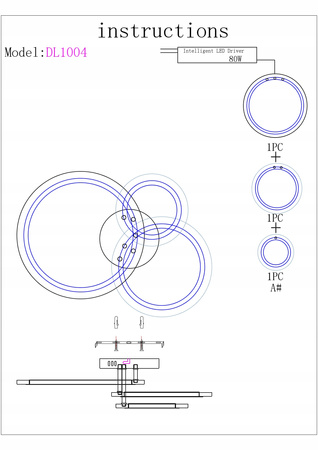 LAMPA LED RING CHROM 66W 3000-6500K PILOT REGULACJA ŚWIATŁA VARGO