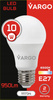 LED Żarówka VARGO A60 10W E27 950lm 6500K (V-111734)
