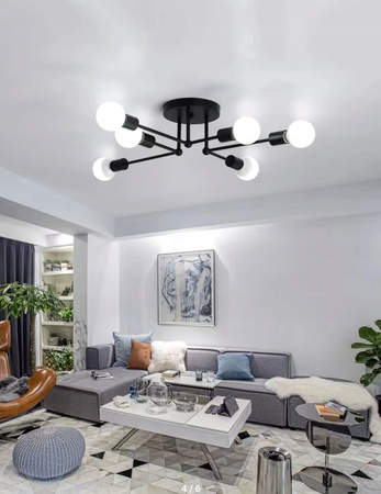 LAMPA SUFITOWA WISZĄCA LOFT 6 E27 VARGO