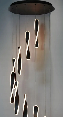 LAMPA SUFITOWA LED LAMPA WISZĄCA ŻYRANDOL LED ART-Spiral BK 96 W 3000K IP20