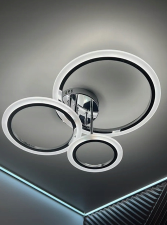 LAMPA LED RING CHROM 66W 3000-6500K PILOT REGULACJA ŚWIATŁA VARGO