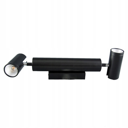 LAMPA KINKIEY TUBA CZARNA PODWÓJNA LED PWL 2x5W 4500K IP20