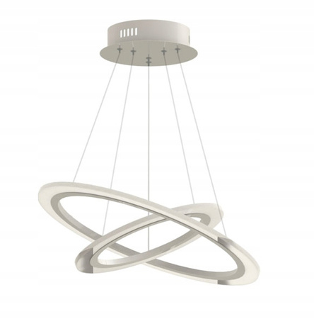 LAMPA SUFITOWA LAMPA WISZĄCA DWA PIERŚCIENIE LED BIAŁA PW 50W 4500K IP20