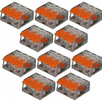 10 x SZYBKOZŁĄCZKA ZŁĄCZKA ELEKTRYCZNA KOSTKA VARGO DO KABLI 3 ZACISKI