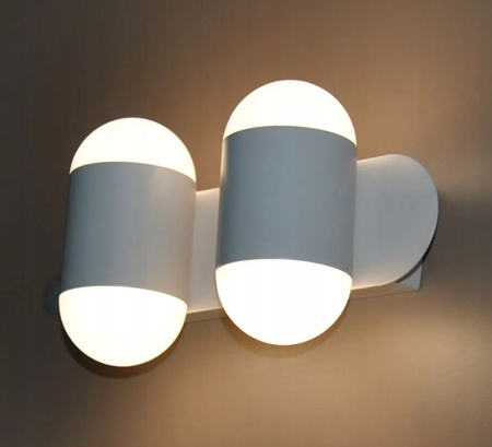 KINKIET LAMPA ŚCIENNA LED PW 2x6W 4000K IP65