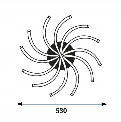 LAMPA SUFITOWA ŻYRANDOL LAMPA BIAŁA LED PW 72W 6120 Lm 4000K IP20