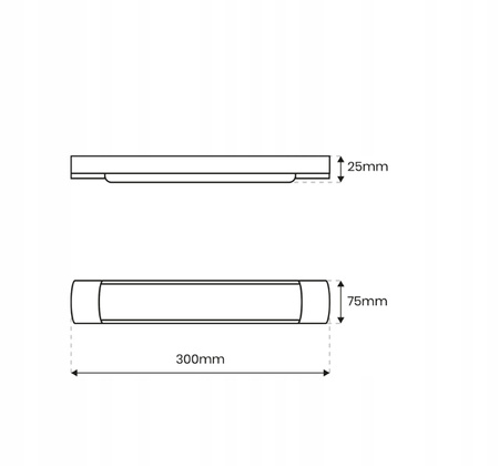 Oprawa oświetleniowa LED VARGO 30cm, 9w, 6500K 810lm AC165-265 50Hz 118928