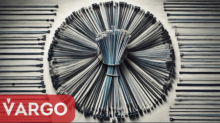 OPASKI ZACISKOWE VARGO TRYTYTKI TRYTKI KABLOWE CZARNE 8×500mm 100szt/op.