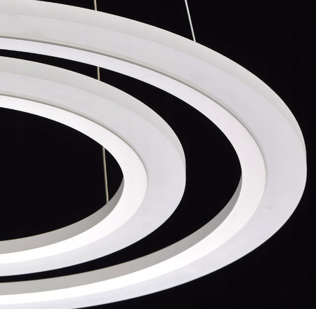 LAMPA SUFITOWA LAMPA WISZĄCA DWA PIERŚCIENIE LED BIAŁA PW 50W 4500K IP20