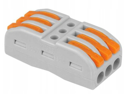 SZYBKOZŁĄCZKA KOSTKA ELEKTRYCZNA ZŁĄCZKA ZACISK 3/3 VARGO