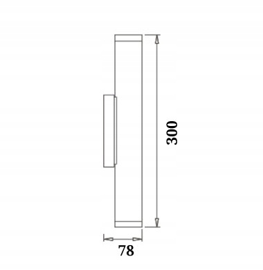 LAMPA KINKIEY TUBA CZARNA PODWÓJNA LED PWL 2x5W 3000K IP20