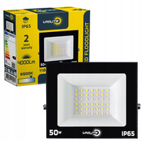 NAŚWIETLACZ REFLEKTOR LAMPA LED OGRODOWA GARAŻOWA DO OGRODU IP65 6500K 50W