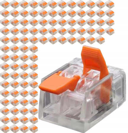 100 x SZYBKOZŁĄCZKA ZŁĄCZKA ELEKTRYCZNA KOSTKA VARGO DO KABLI 2 ZACISKI