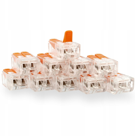 50 x SZYBKOZŁĄCZKA ZŁĄCZKA ELEKTRYCZNA KOSTKA VARGO DO KABLI 2 ZACISKI