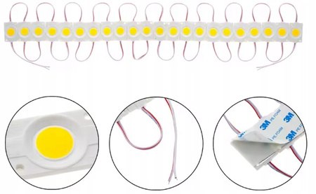 Moduł LED VARGO 24V 2.4W biały 48*30mm