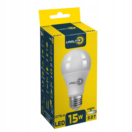 LED Żarówka UNILITE A60 15W E27 4000K (UL-111975)