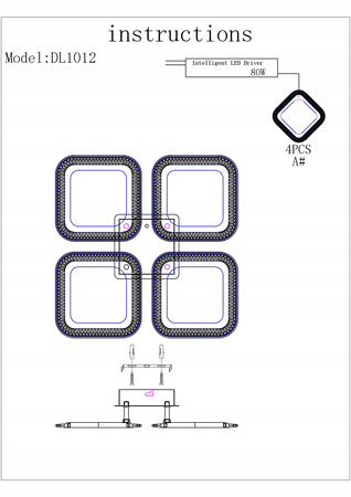 LAMPA SUFITOWA LED 64W PILOT 3 TRYBY ŚWIATŁA NOWOCZESNA CHROM VARGO