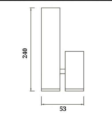 LAMPA KINKIEY TUBA BIAŁA PODWÓJNA LED PWL 10W 3000K IP20