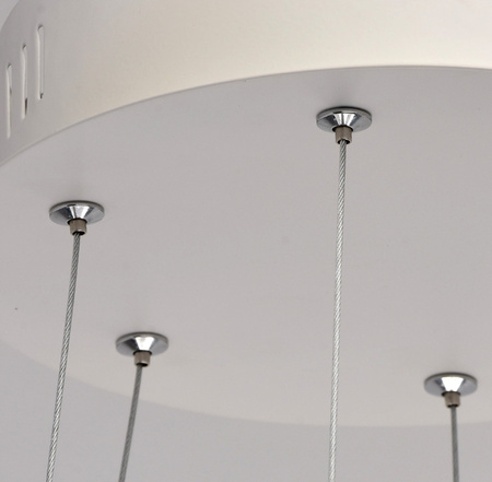 LAMPA SUFITOWA LAMPA WISZĄCA DWA PIERŚCIENIE LED BIAŁA PW 80W 4500K IP20