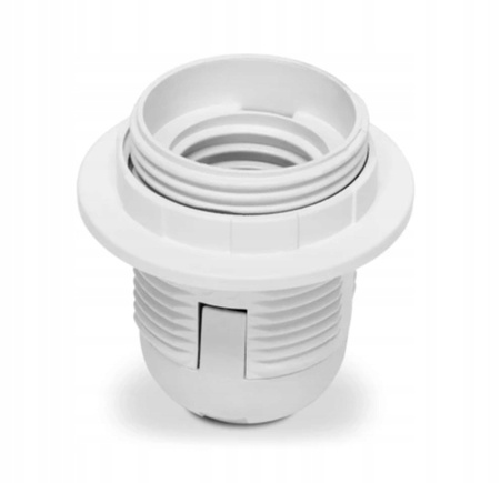 Oprawka plastikowa E27 pierścień biały VARGO