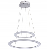 LAMPA SUFITOWA LAMPA WISZĄCA DWA PIERŚCIENIE LED BIAŁA PW 50W 4500K IP20