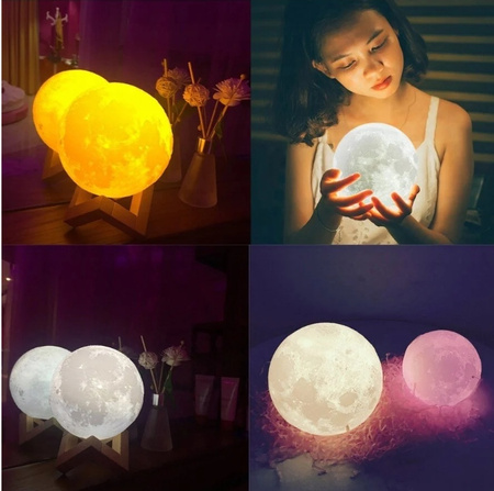 LAMPKA NOCNA VARGO LED, Mały Księżyc 3D Moon NL164 (V-115756)