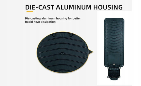 LED LAMPA LATARNIA ULICZNA 50W 6500K VARGO zasilanie sieciowe