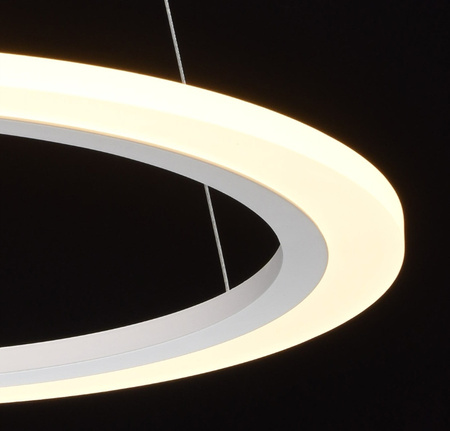 LAMPA SUFITOWA LAMPA WISZĄCA DWA PIERŚCIENIE LED BIAŁA PW 50W 4500K IP20