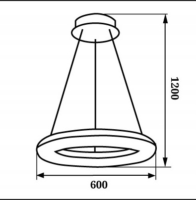 LAMPA SUFITOWA LAMPA WISZĄCA JEDNOPIERŚCIENIOWA LED BIAŁA PW 50W 4500K IP20