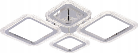 LAMPA LED CHROM 72W Z PILOTEM 3 KOLORY ŚWIATŁA NOWOCZESNA SUFITOWA VARGO