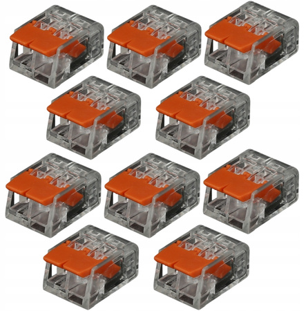50 x SZYBKOZŁĄCZKA ZŁĄCZKA ELEKTRYCZNA KOSTKA VARGO DO KABLI 2 ZACISKI