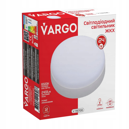 PLAFON NATYNKOWY OKRAGŁY SUFITOWA OPRAWA ŚCIENNA LED 24W 5000K 2400lm