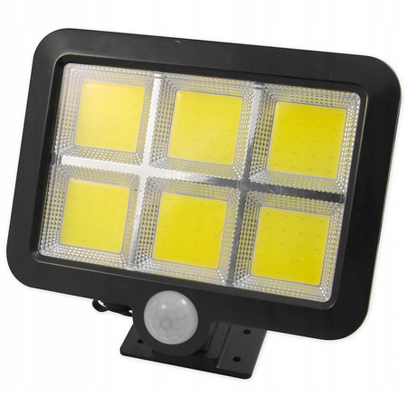 LAMPA SOLARNA Z CZUJNIKIEM RUCH ZMIERZCHU LED ZEWNĘTRZNA OGRODOWA + PILOT