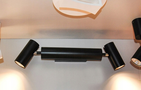 LAMPA KINKIEY TUBA CZARNA PODWÓJNA LED PWL 2x5W 4500K IP20