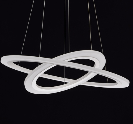 LAMPA SUFITOWA LAMPA WISZĄCA DWA PIERŚCIENIE LED BIAŁA PW 50W 4500K IP20