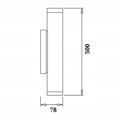 LAMPA KINKIEY TUBA CZARNA PODWÓJNA LED PWL 2x5W 4500K IP20