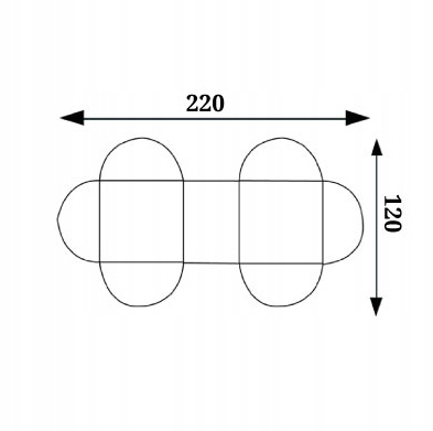 KINKIET LAMPA ŚCIENNA LED PW 2x6W 4000K IP65