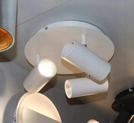 LAMPA KINKIEY TUBA CZARNA POTRÓJNA LED PWL 3x5W 4000K IP20