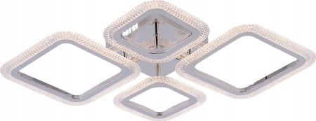 LAMPA LED CHROM 72W Z PILOTEM 3 KOLORY ŚWIATŁA NOWOCZESNA SUFITOWA VARGO